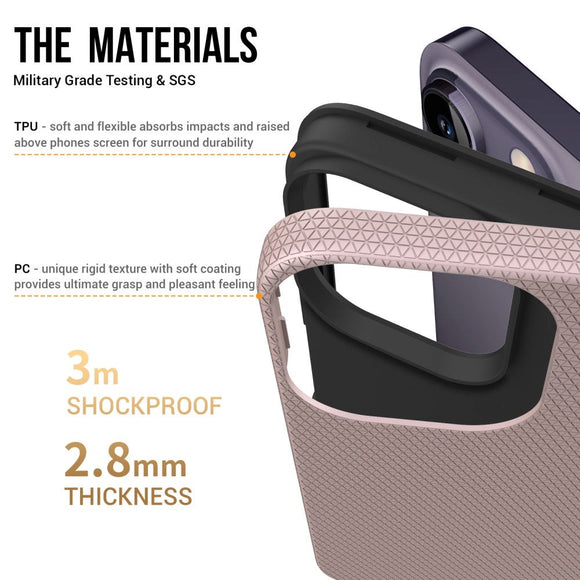 iPhone 15 Pro Max Plastik Håndværker Cover - Rose Gold