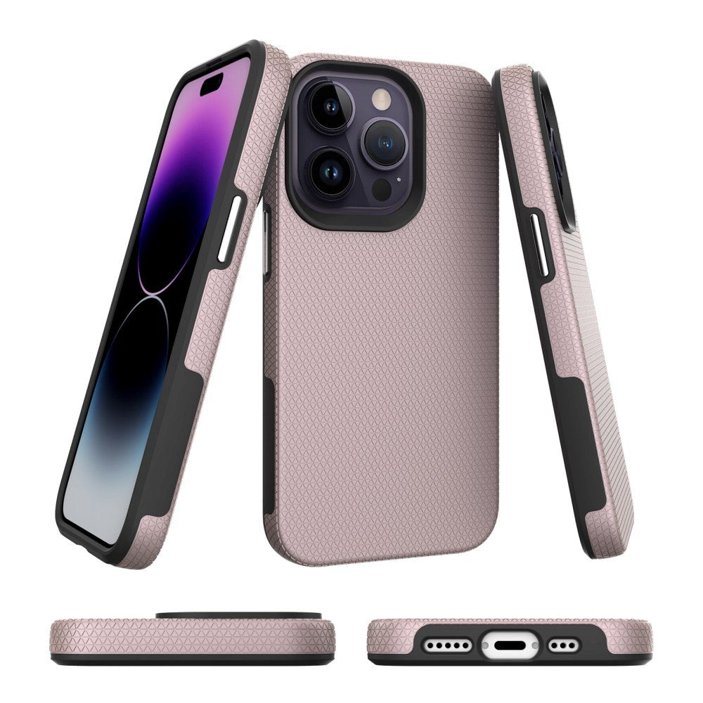 iPhone 15 Pro Max Plastik Håndværker Cover - Rose Gold