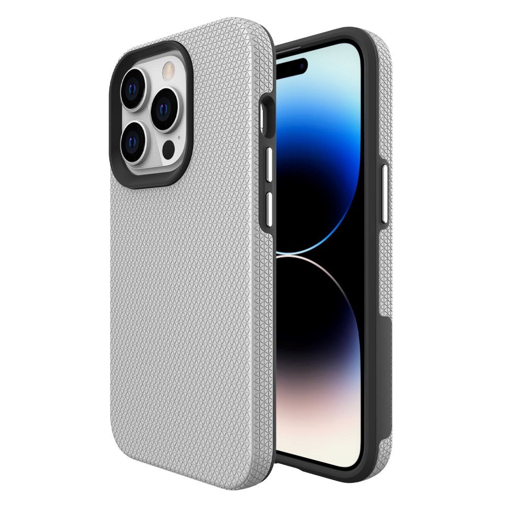 iPhone 15 Pro Max Plastik Håndværker Cover - Sølv