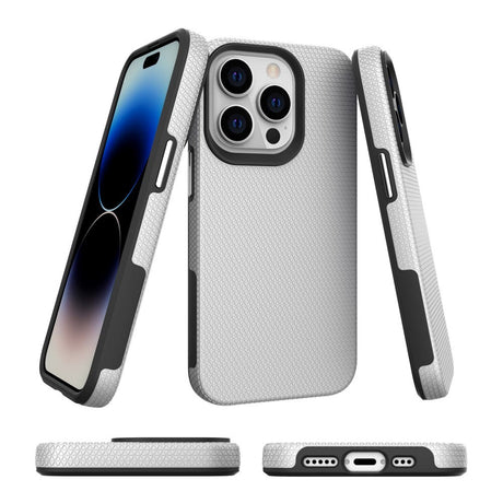 iPhone 15 Pro Max Plastik Håndværker Cover - Sølv