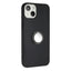 iPhone 15 Fleksibelt Plastik Cover m. Ring Kickstand - Sort m. Magnetisk Sort Ring