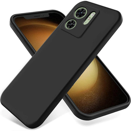 Motorola Edge 40 Liquid Silikone Cover m. Strop - Sort