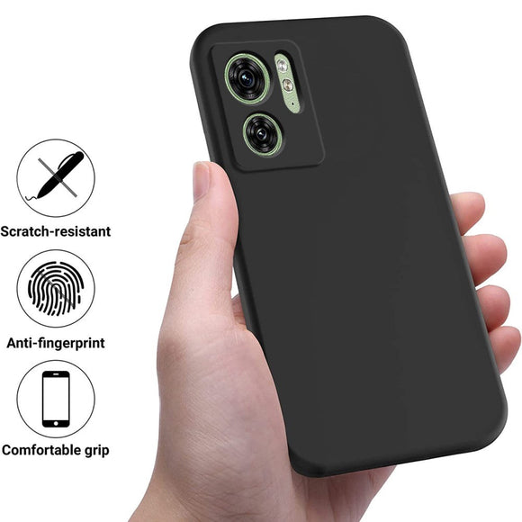 Motorola Edge 40 Liquid Silikone Cover m. Strop - Sort