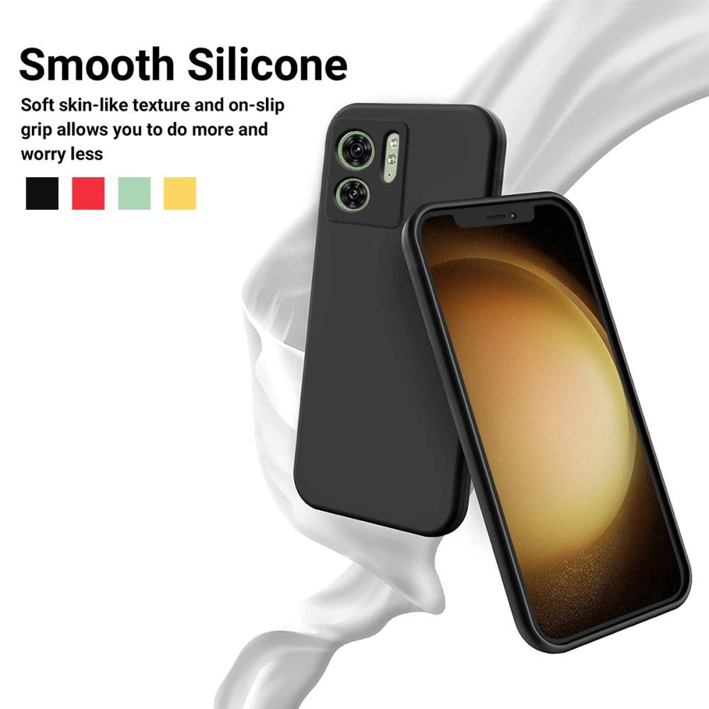 Motorola Edge 40 Liquid Silikone Cover m. Strop - Sort