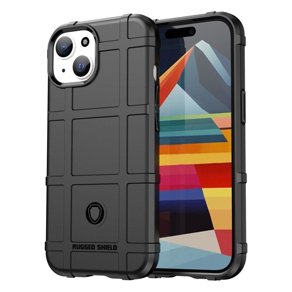 iPhone 15 Rugged Shield Series Håndværker Cover - Sort