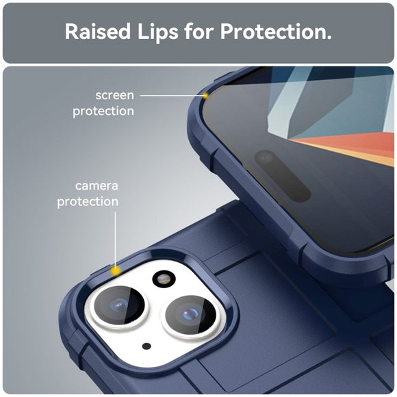 iPhone 15 Rugged Shield Series Håndværker Cover - Blå