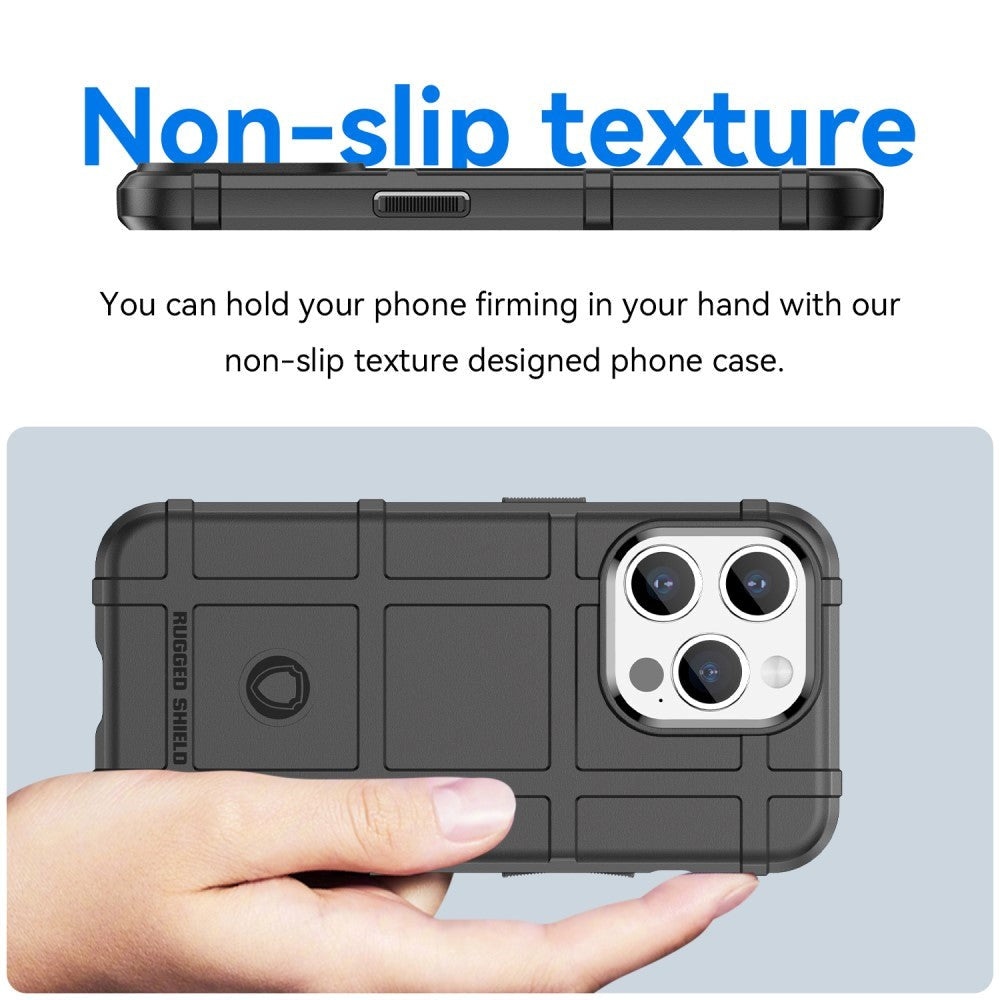 iPhone 15 Pro Rugged Shield Series Håndværker Cover - Sort