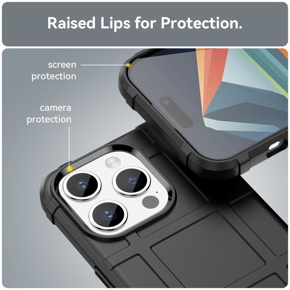 iPhone 15 Pro Rugged Shield Series Håndværker Cover - Sort