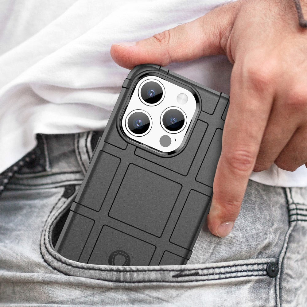 iPhone 15 Pro Rugged Shield Series Håndværker Cover - Sort