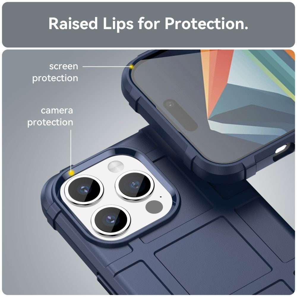 iPhone 15 Pro Max Rugged Shield Series Håndværker Cover - Mørkeblå