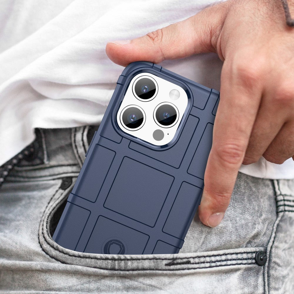 iPhone 15 Pro Max Rugged Shield Series Håndværker Cover - Mørkeblå