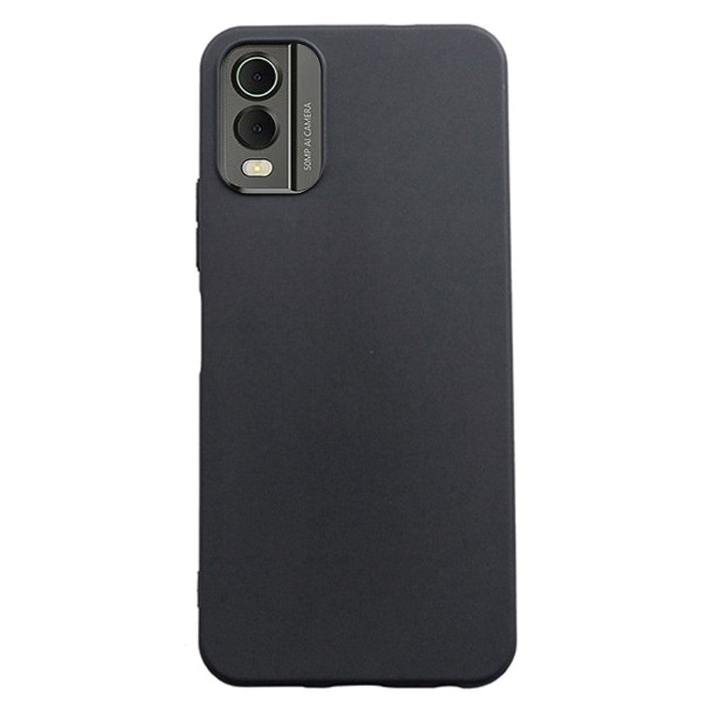 Nokia C32 Mat Fleksibelt Plastik Cover - Sort