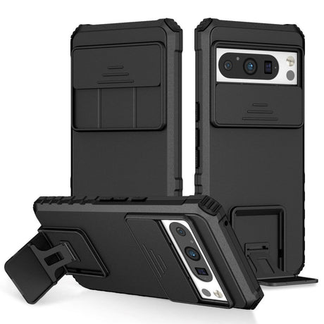 Google Pixel 8 Pro Håndværker Cover m. Kickstand & Cam Slider - Sort