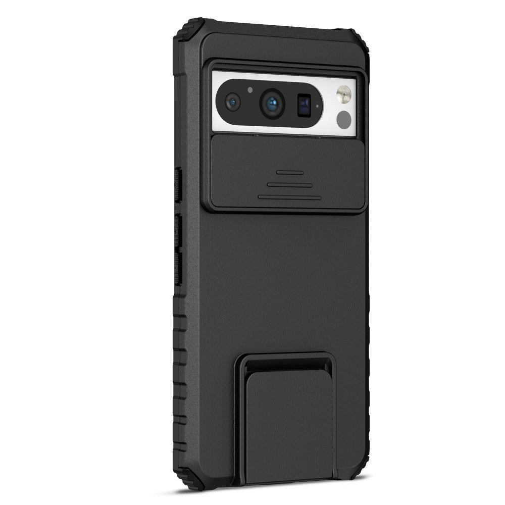 Google Pixel 8 Pro Håndværker Cover m. Kickstand & Cam Slider - Sort