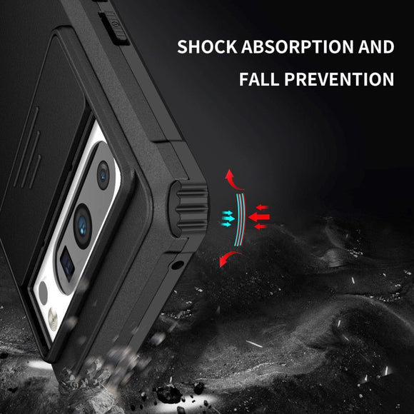 Google Pixel 8 Pro Håndværker Cover m. Kickstand & Cam Slider - Sort