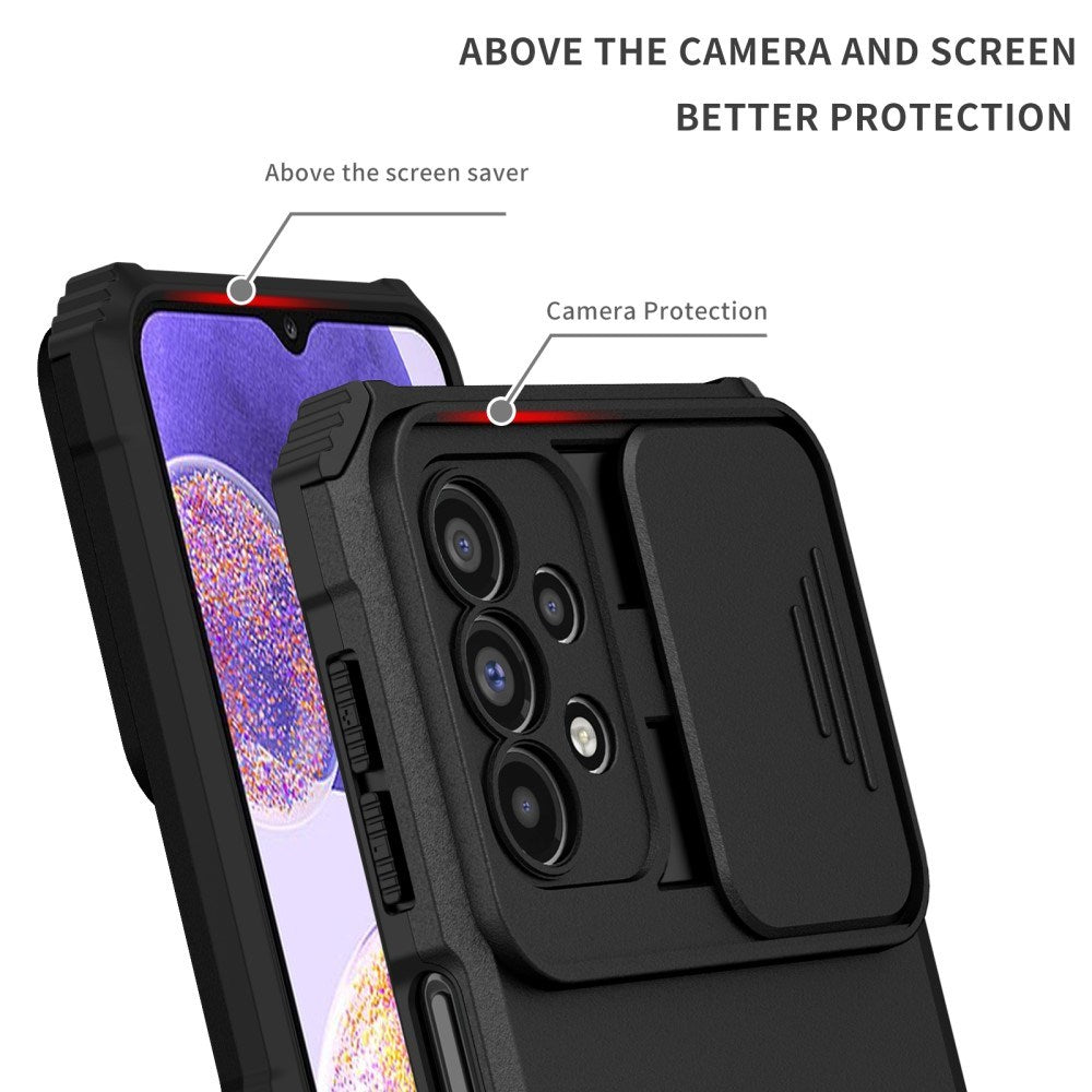 EIDERWOOD Samsung Galaxy A23 / A23 (5G) Håndværker Cover m. Kickstand & Cam Slider - Sort