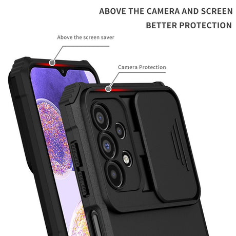EIDERWOOD Samsung Galaxy A23 / A23 (5G) Håndværker Cover m. Kickstand & Cam Slider - Sort