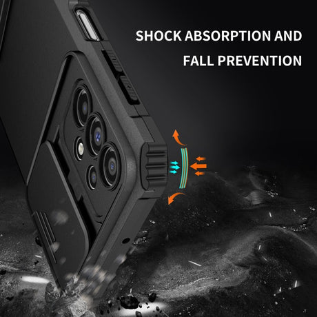 EIDERWOOD Samsung Galaxy A23 / A23 (5G) Håndværker Cover m. Kickstand & Cam Slider - Sort