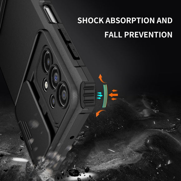 EIDERWOOD Samsung Galaxy A23 / A23 (5G) Håndværker Cover m. Kickstand & Cam Slider - Sort