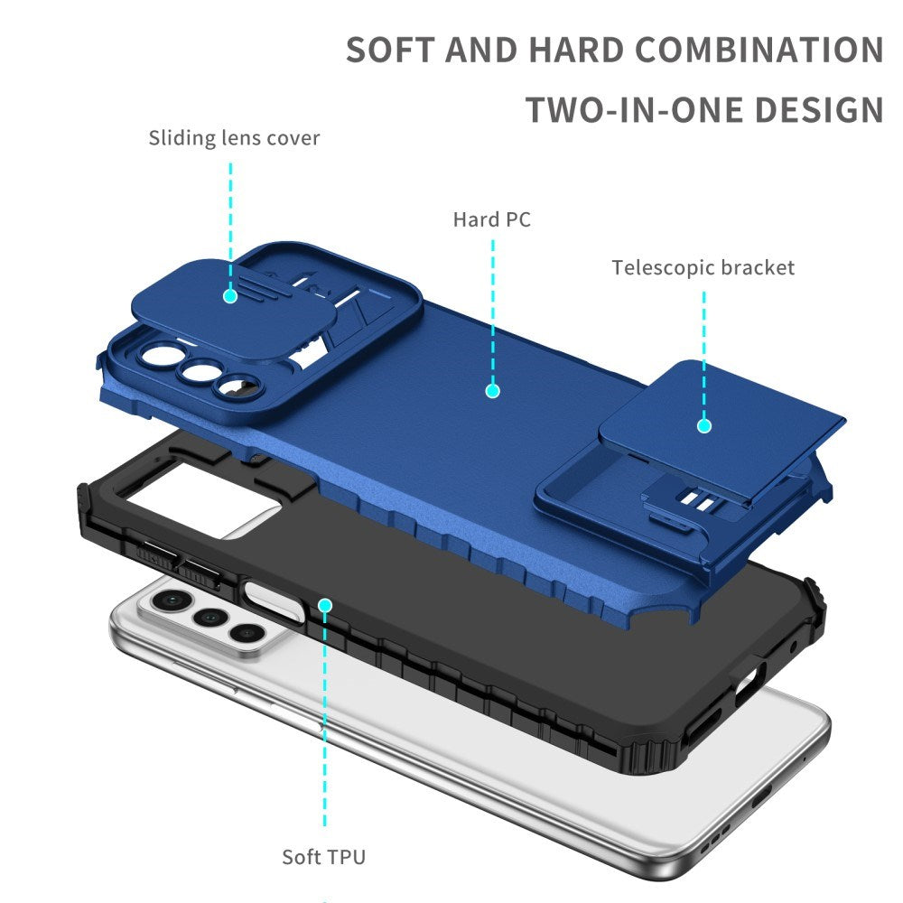 EIDERWOOD Motorola Moto G42 Håndværker Cover m. Kickstand & Cam Slider - Blå