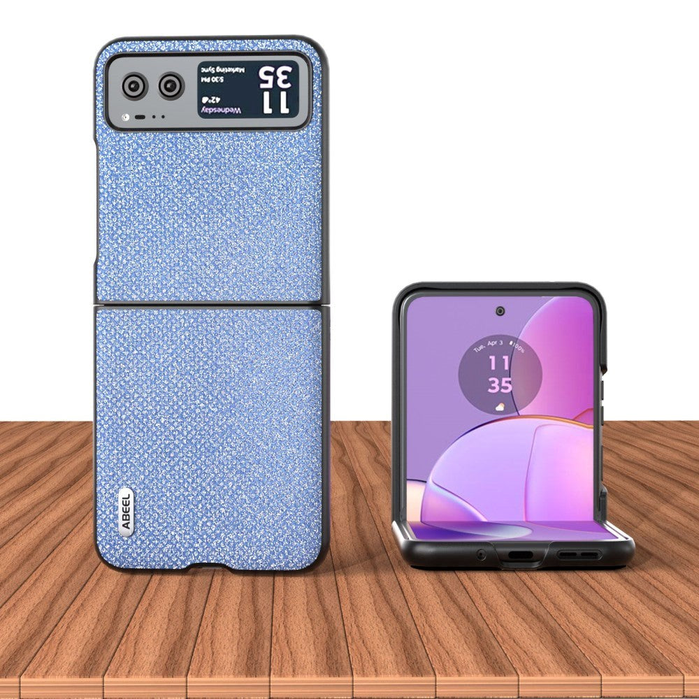 Motorola Razr 40 Ultra Hårdt Plastik Cover m. Rhinsten - Blå