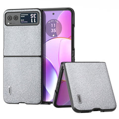 Motorola Razr 40 Ultra Hårdt Plastik Cover m. Rhinsten - Sølv