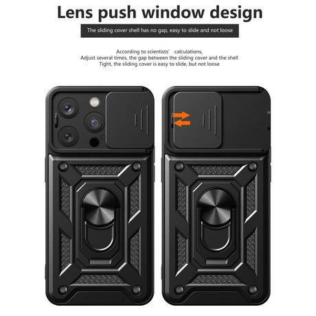 iPhone 15 Pro Håndværker Cover m. Magnetisk Kickstand & Cam Slider - Sølv