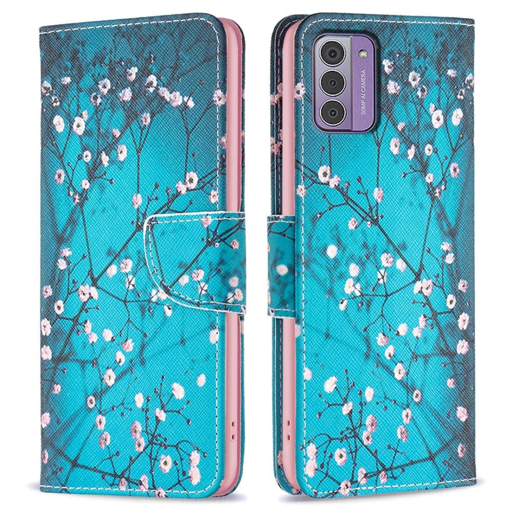 Nokia G42 Læder Cover m. Pung - Blomstring