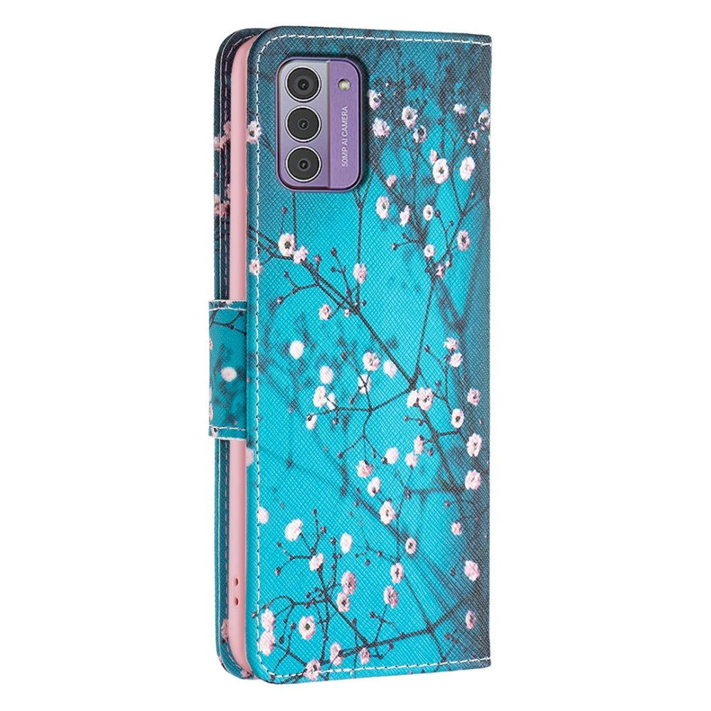 Nokia G42 Læder Cover m. Pung - Blomstring