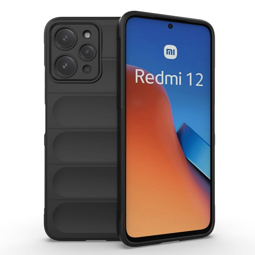 Xiaomi Redmi 12 (4G) Fleksibelt Plastik Cover - Sort