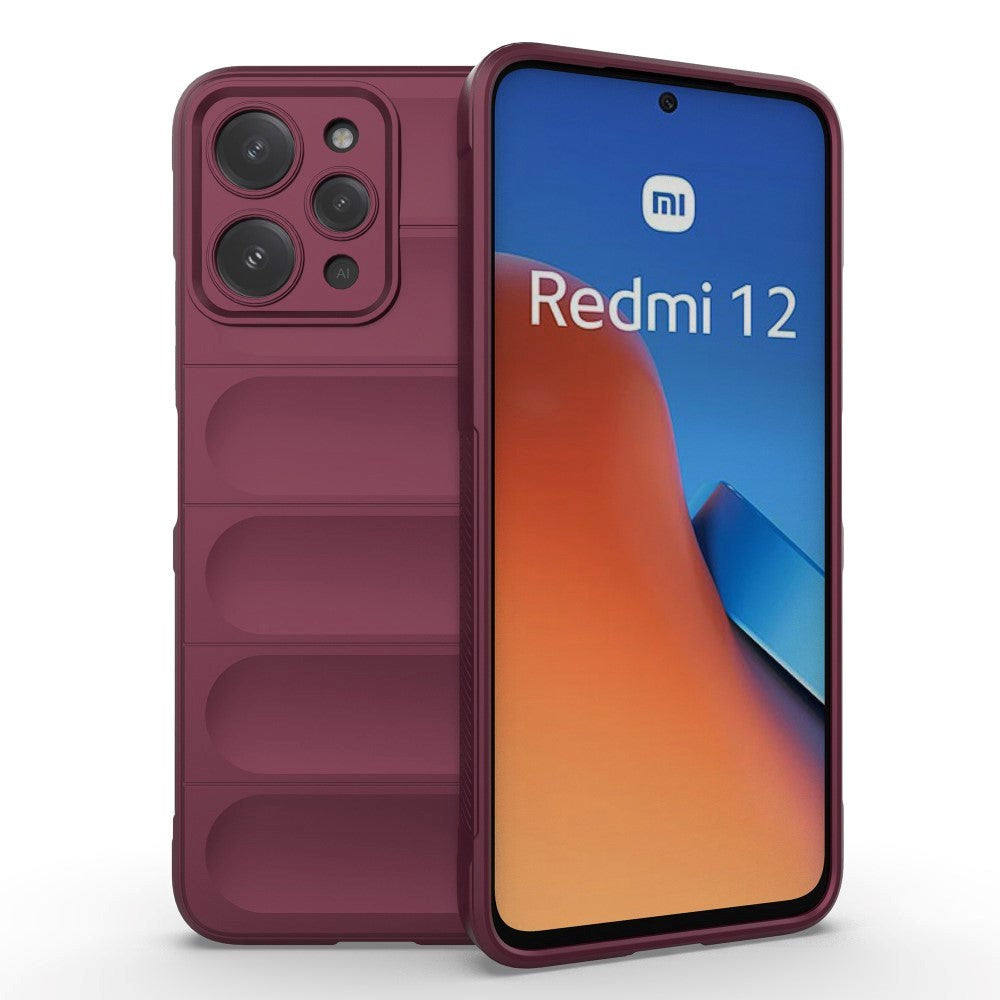 Xiaomi Redmi 12 (4G) Fleksibelt Plastik Cover - Vin Rød
