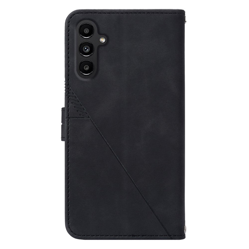 Samsung Galaxy S23 FE Læder Cover m. Pung og Skulderstrop - Sort
