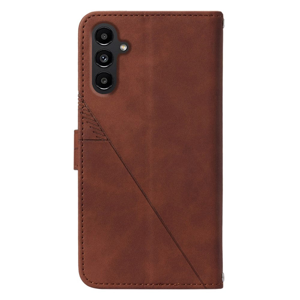 Samsung Galaxy S23 FE Læder Cover m. Pung og Skulderstrop - Brun