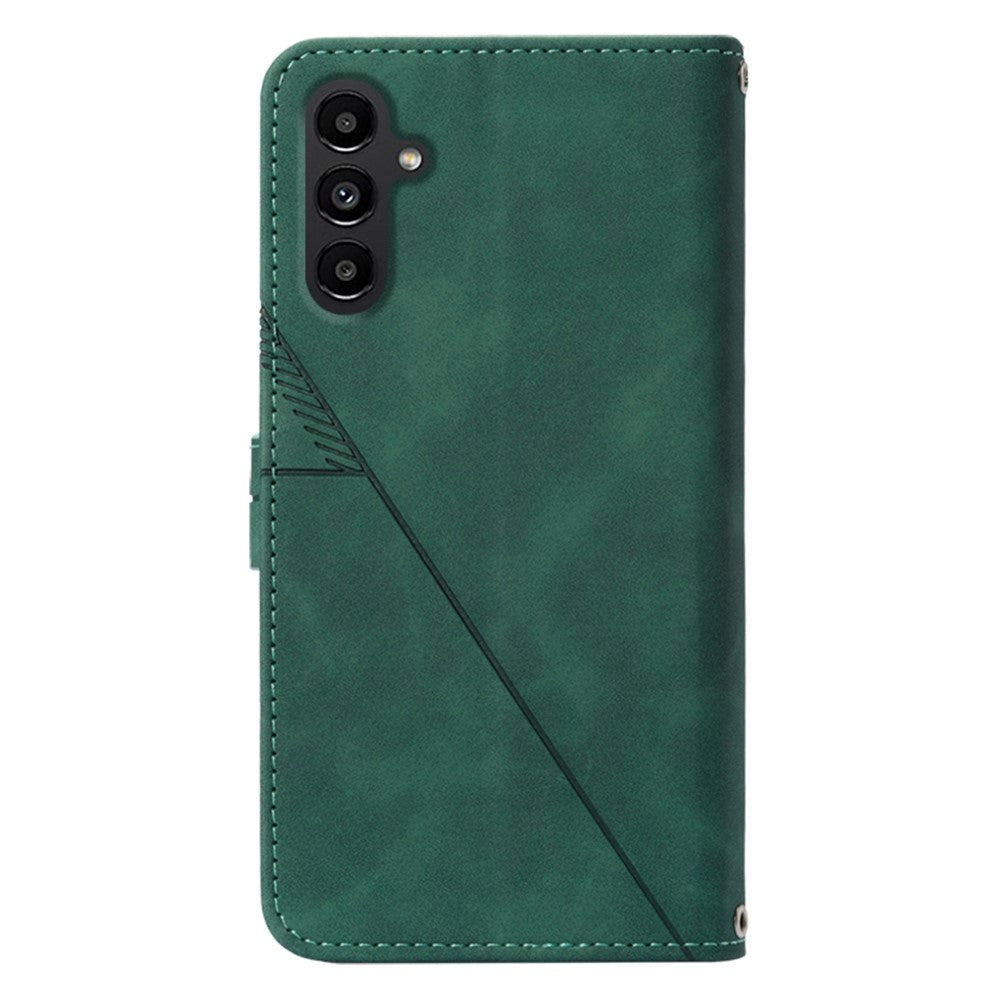 Samsung Galaxy S23 FE Læder Cover m. Pung og Skulderstrop - Grøn