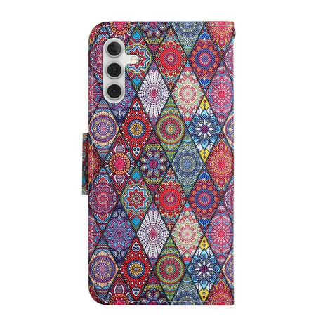 Samsung Galaxy S23 FE Læder Flip Cover m. Motiv, Pung & Strop - Kalejdoskop