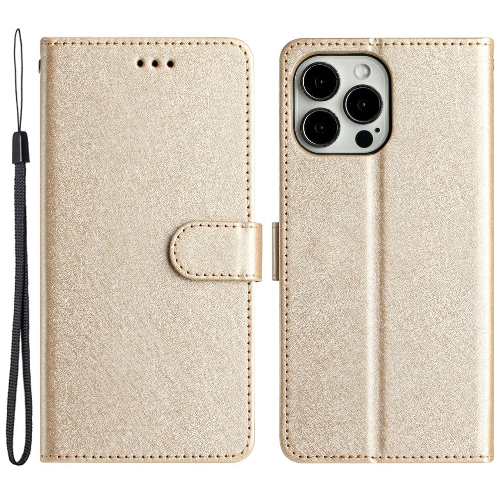 EIDERWOOD iPhone 12 Pro Max Kunstlæder Cover m. Pung & Strop - Guld