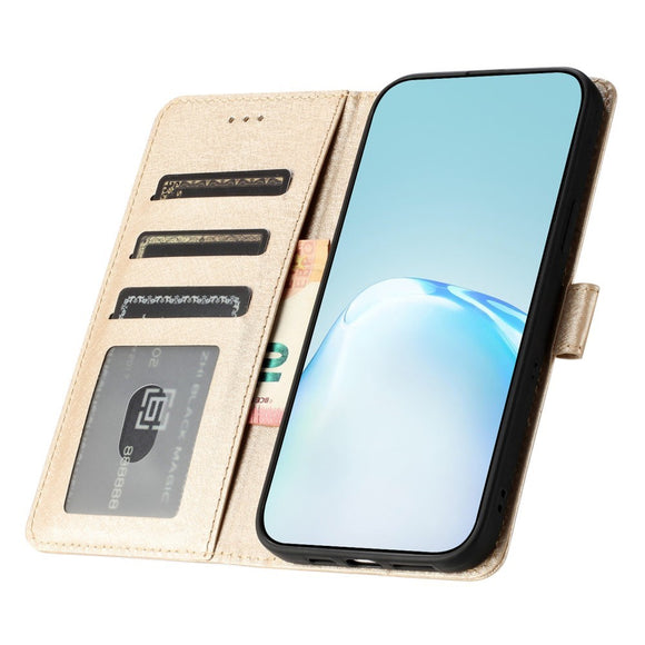 EIDERWOOD iPhone 12 Pro Max Kunstlæder Cover m. Pung & Strop - Guld