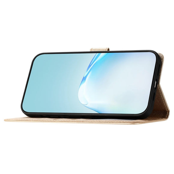 EIDERWOOD iPhone 12 Pro Max Kunstlæder Cover m. Pung & Strop - Guld