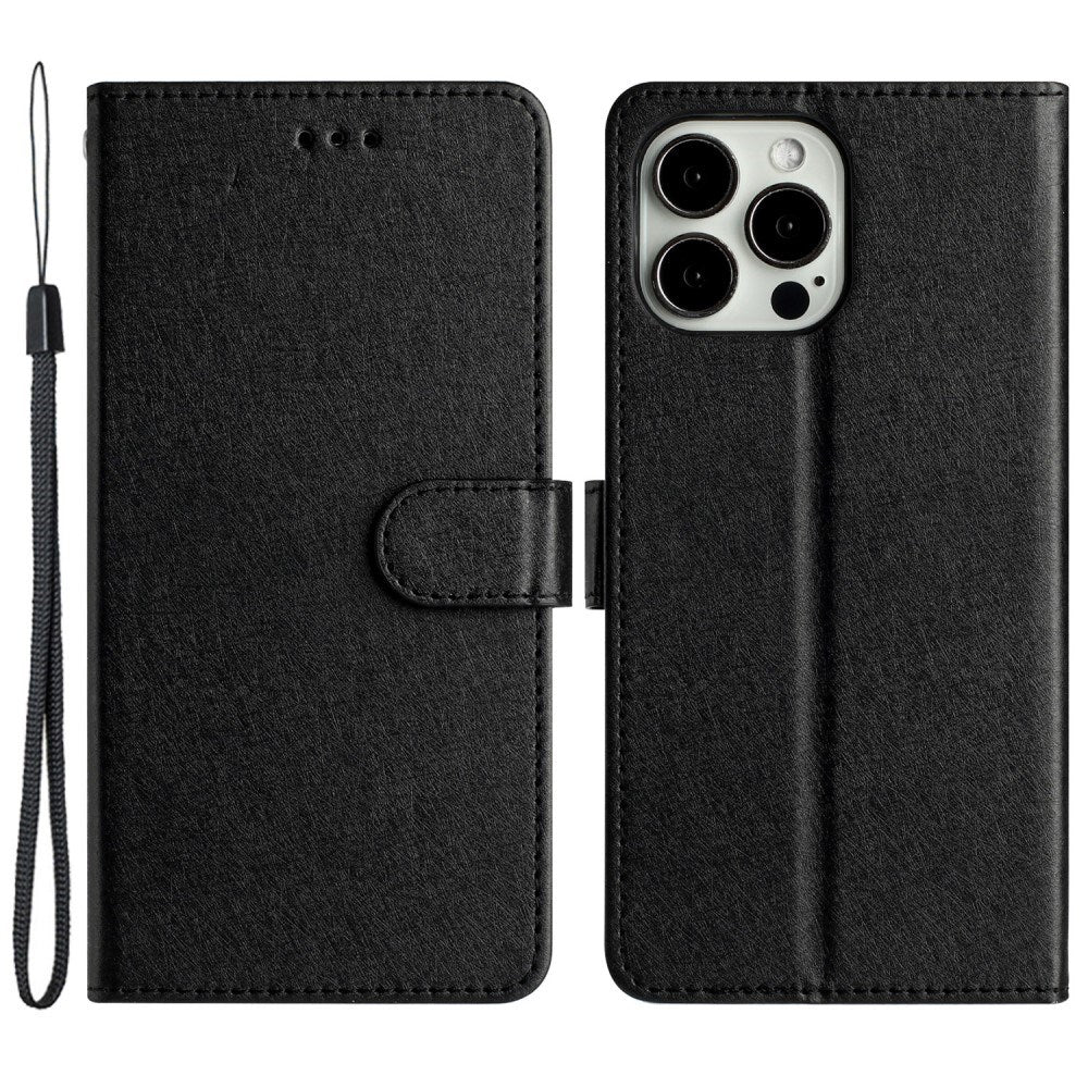 EIDERWOOD iPhone 12 Pro Max Kunstlæder Cover m. Pung & Strop - Sort