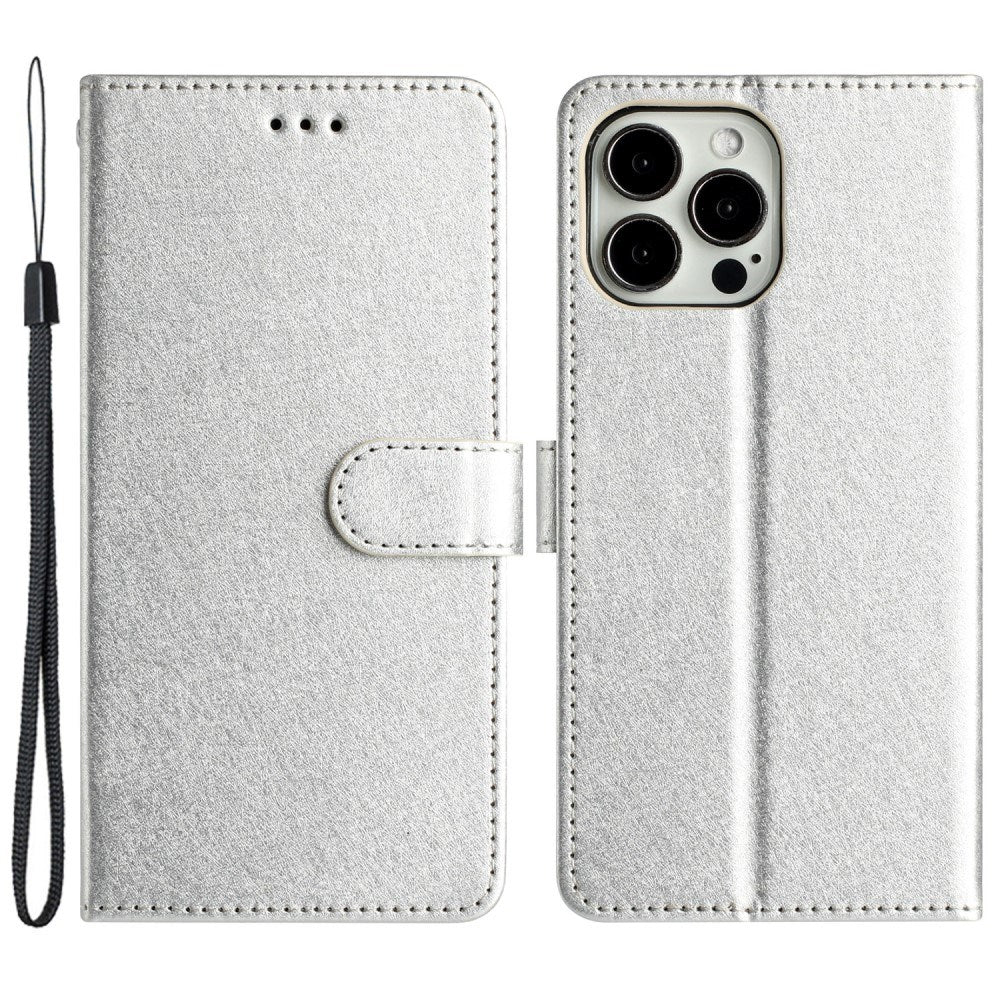 EIDERWOOD iPhone 12 Pro Max Kunstlæder Cover m. Pung & Strop - Sølv