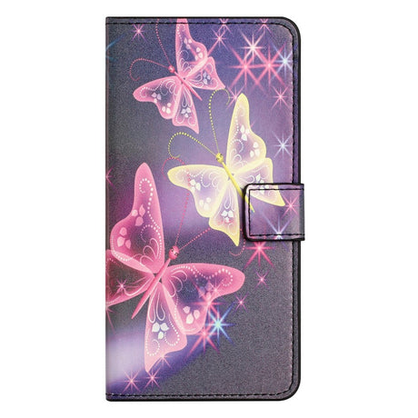Samsung Galaxy A25 (5G) Læder Cover m. Pung & Ståfunktion - Glimtende Sommerfugle