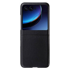 Motorola Razr 40 Ultra Slim Læderbetrukket Cover - Sort