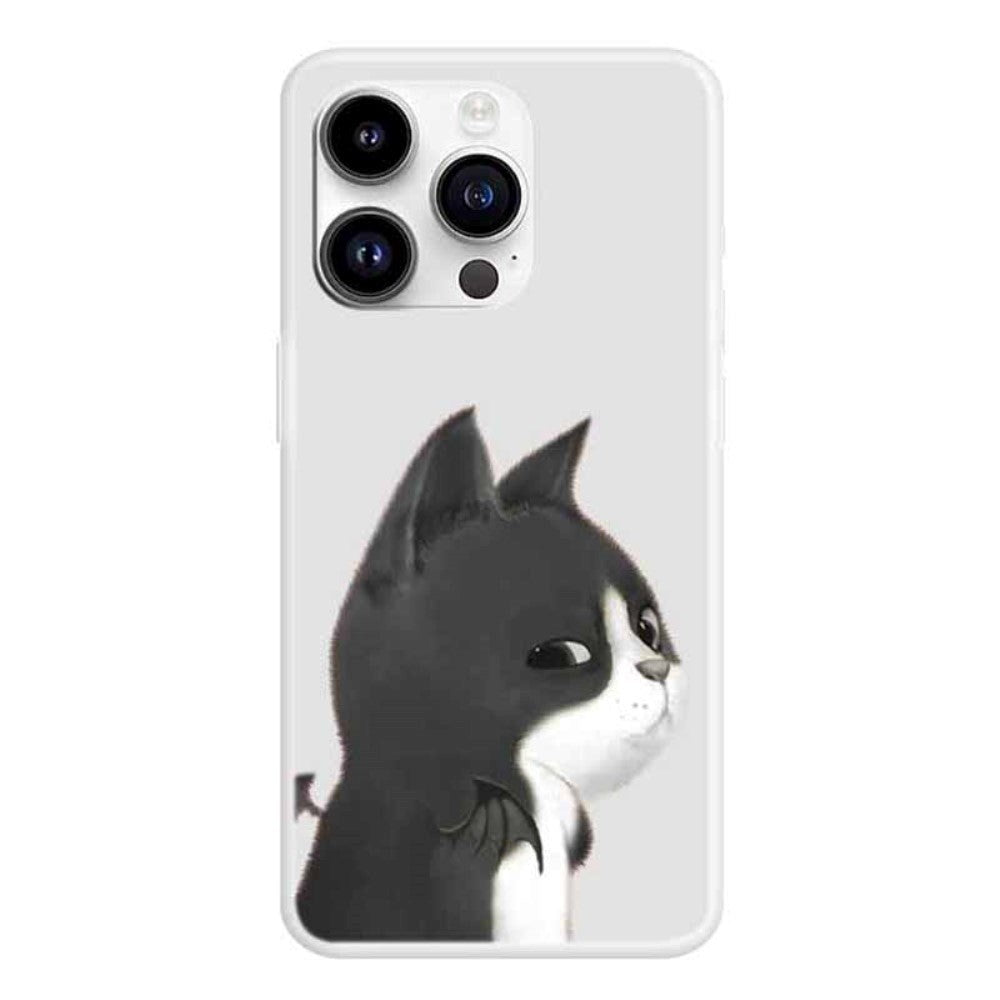 iPhone 15 Pro Fleksibelt Plastik Cover m. Print - Kat