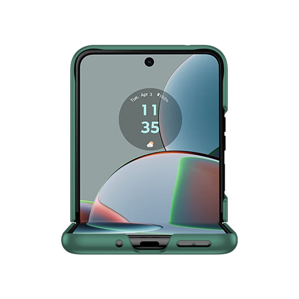 Motorola Razr 40 Hårdt Plastik Cover - Mørkegrøn