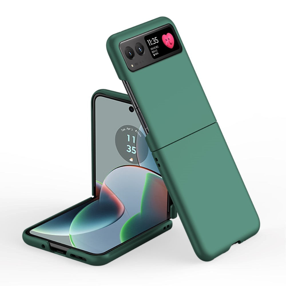 Motorola Razr 40 Hårdt Plastik Cover - Mørkegrøn