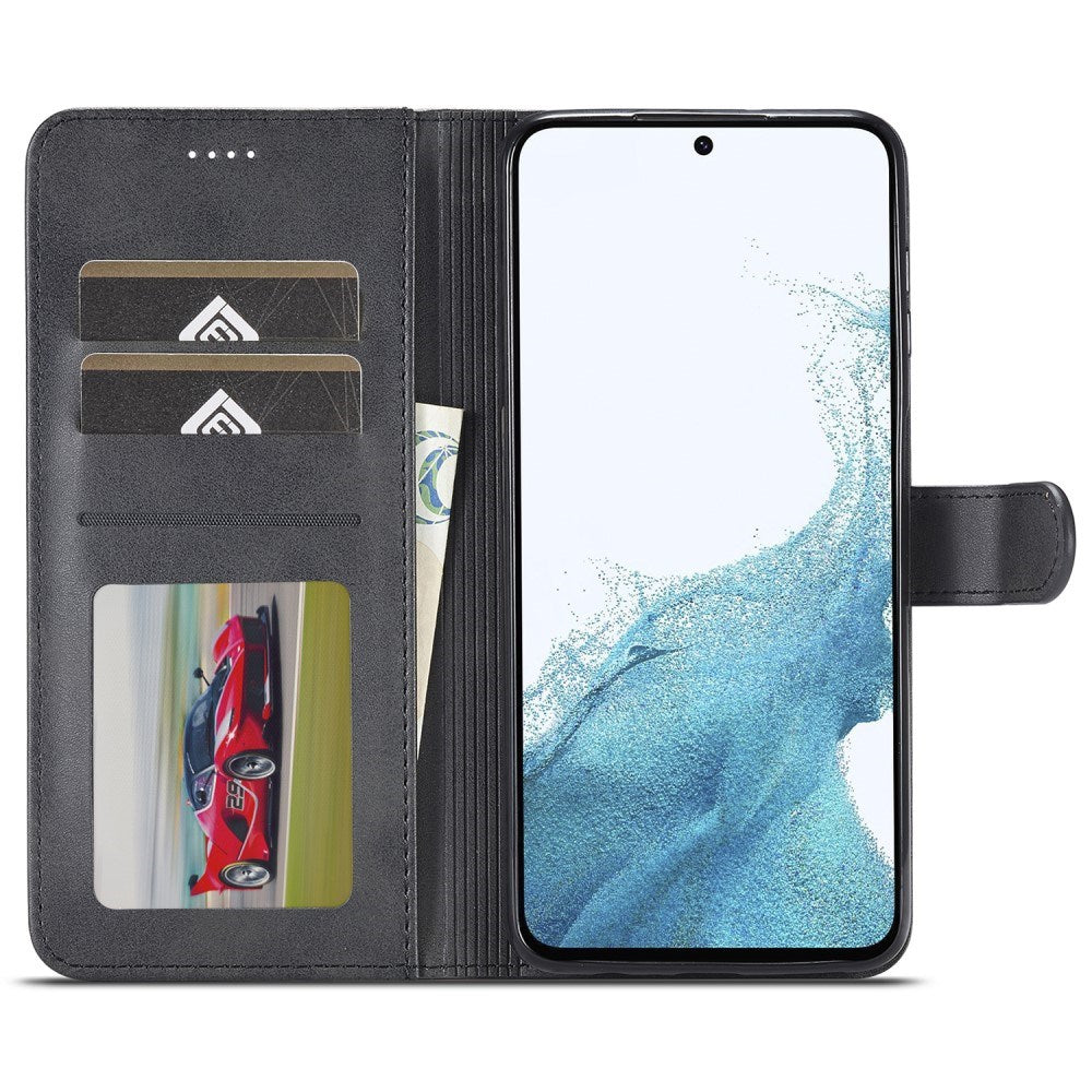 EIDERWOOD Samsung Galaxy S23 FE Kunstlæder Cover m. Pung & Ståfunktion - Sort