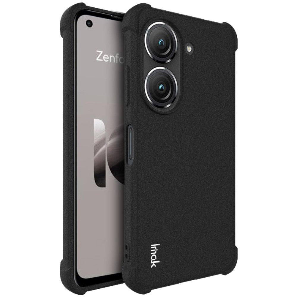 Asus Zenfone 10 IMAK Mat Fleksibel Plastik Cover - Sort