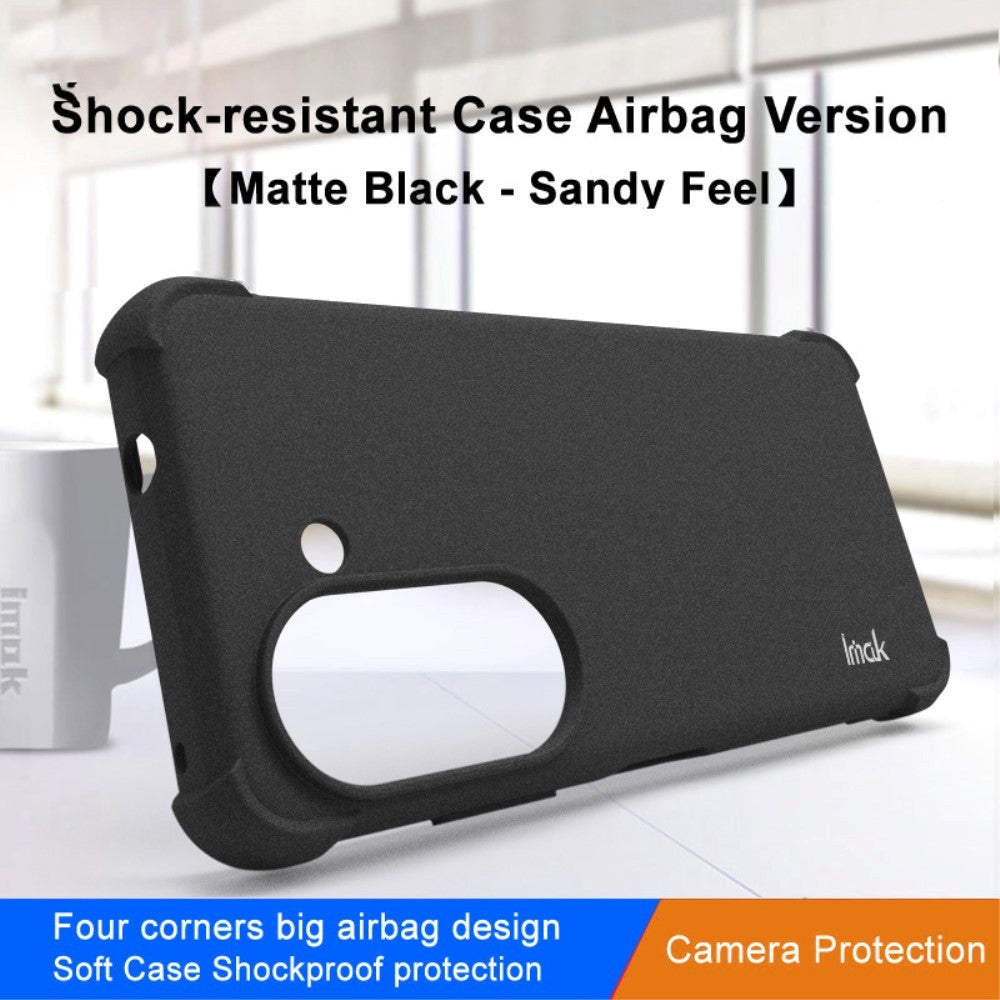 Asus Zenfone 10 IMAK Mat Fleksibel Plastik Cover - Sort