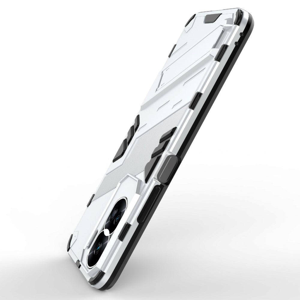 Honor 90 Lite Hybrid Håndværker Cover m. Kickstand - Hvid
