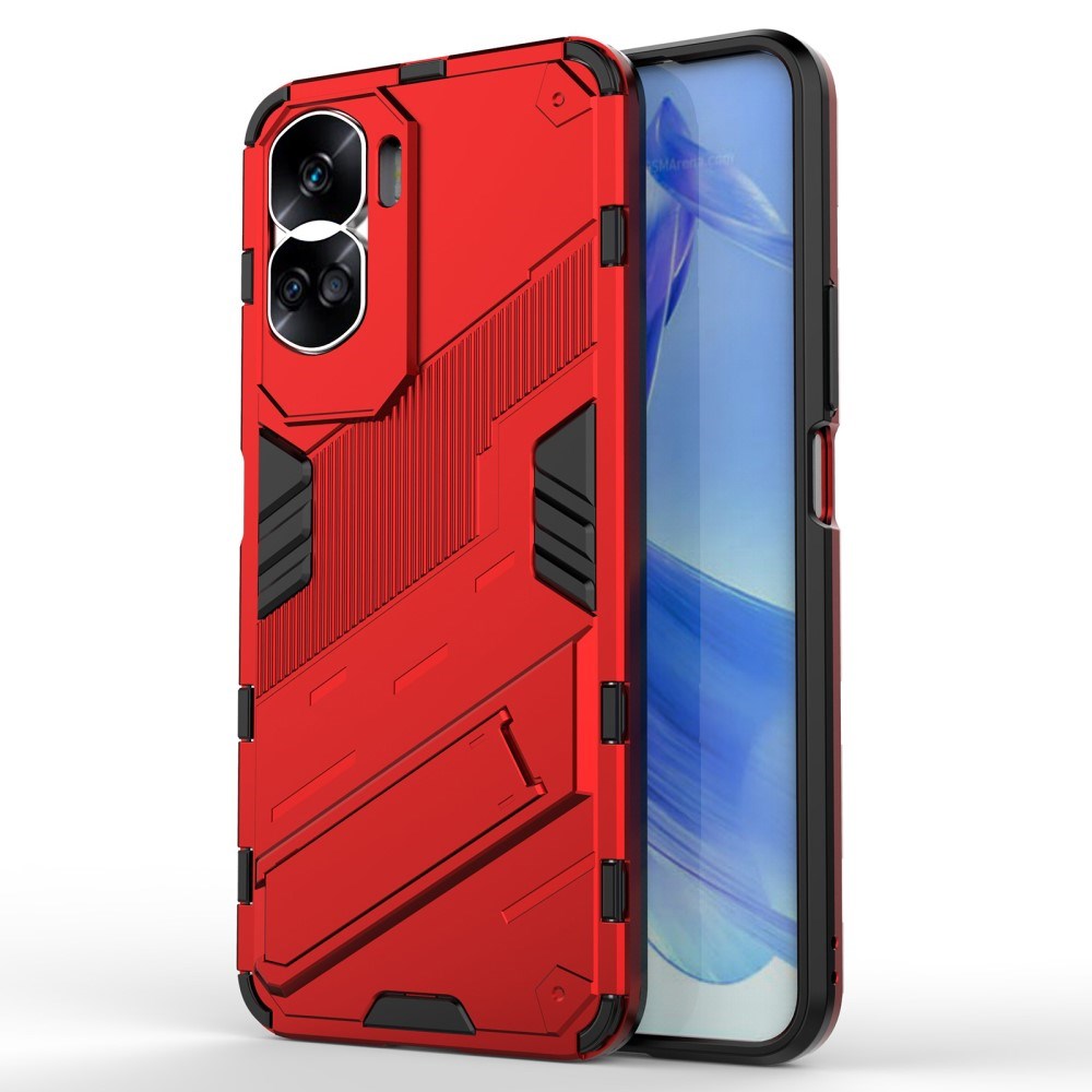 Honor 90 Lite Hybrid Håndværker Cover m. Kickstand - Rød